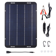 10W18V Solar-Batterieladegerät mit Erhaltungsfunktion, tragbares, wasserdichtes Solarpanel-Ladegerät für Wohnmobil, Camper, Traktor und Boot