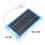 Portable Blue Solar Panel with Light Handle 5V 5W USB Charger 2