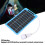 Portable Blue Solar Panel with Light Handle 5V 5W USB Charger 6