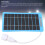 Portable Blue Solar Panel with Light Handle 5V 5W USB Charger 7