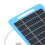 Portable Blue Solar Panel with Light Handle 5V 5W USB Charger 12