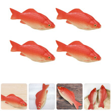 HEMOTON Set of 5 Realistic Red Foam Fish Models for Decoration, Lightweight and Detailed Simulation