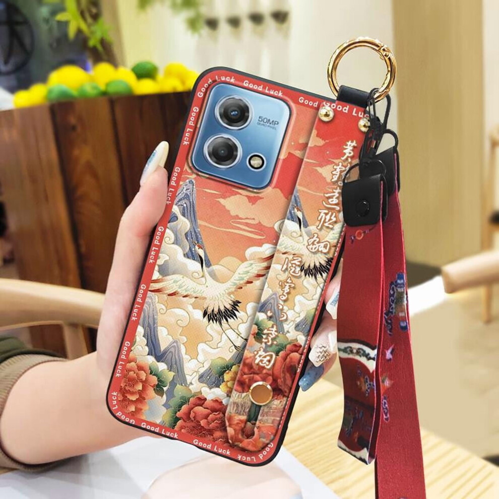 Shockproof Phone Case For Moto G Stylus 4G 2023 W/ Wrist Strap, Chinese Style, Soft Silicone, Kickstand & Ring Â Compatible With Moto G Stylus 4G 9448483788854