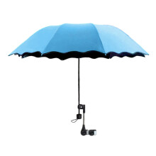 Beach Umbrella with Adjustable Clamp Clip Umbrella for Outdoor Balcony Beach Blue