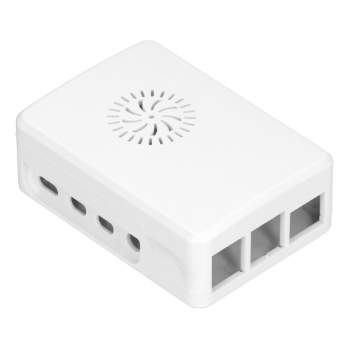ABS White Raspberry Pi 4B Case with Heatsink & Removable Top