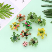 10 Pcs Mini World Accessories Miniature Potted Figurines Dolls Green