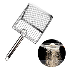 Stainless Steel Cat Litter Scoop, Hollow Metal Shovel, Durable & Strong, Compatible with Most Litter Boxes