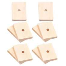 Parrot Toy Wood Blocks for Kids Beige Color Durable and Safe Wood Helps Prevent Overgrown Beaks 10 Pcs