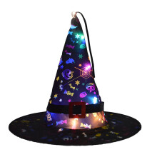 Halloween Glowing Hat for Children and Adult Party Dance Light Up Witch Hat with LED Effects for Costumes and Nighttime Events Spooky Fun.