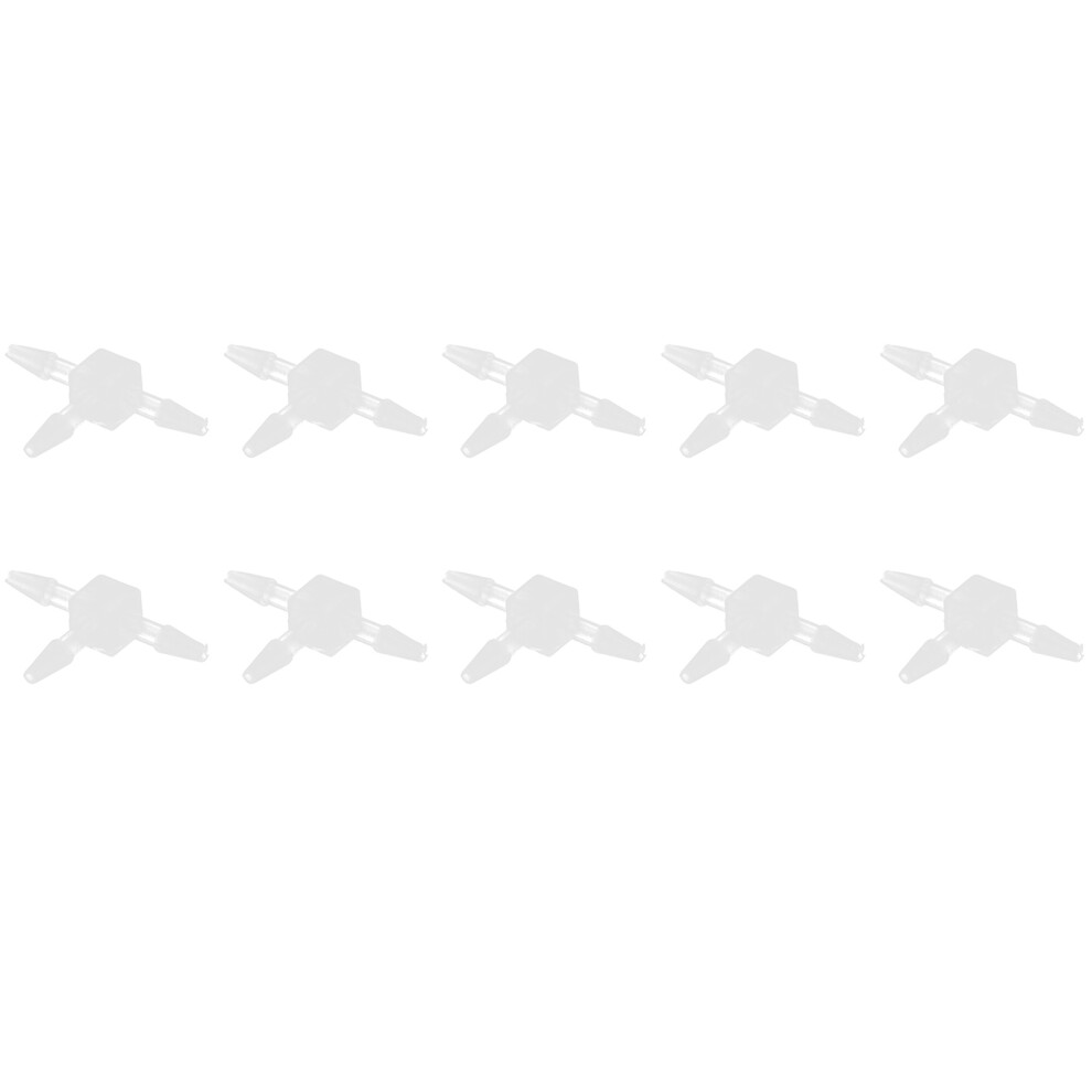 10Pcs 3-Way Pp Plastic Fitting T-Shaped Barbed Pressure & Temperature Proof 4941391502994