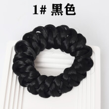 Wig-Friendly Hair Ties & Braided Elastic Ropes, 2-in-1 Ponytail Holders, No Damage for Wigs & Natural Hair, Black