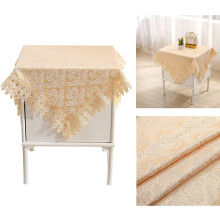 Yellow Square Tablecloth for Nightstand, Side Table, End Table, Dresser – Dustcover & Doily