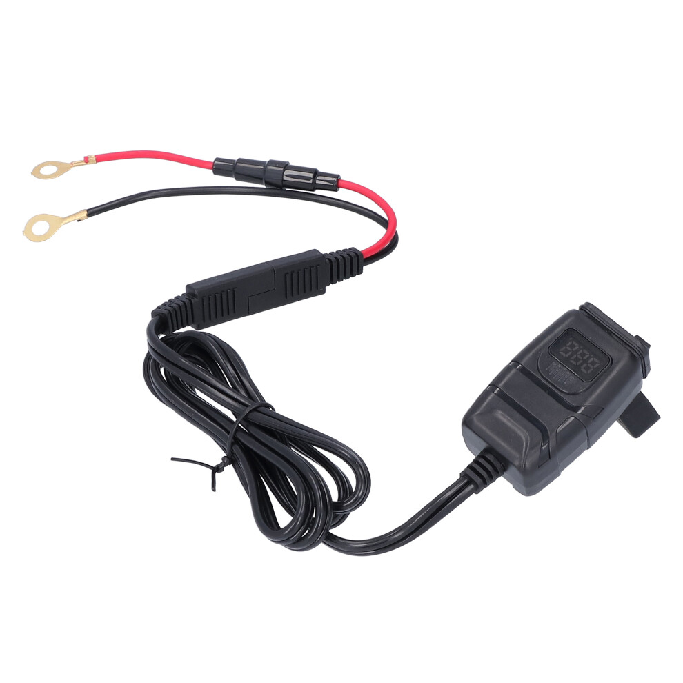 Motorcycle Waterproof Dual Usb Charger With Voltmeter, 5V/3.4A 9341391503574