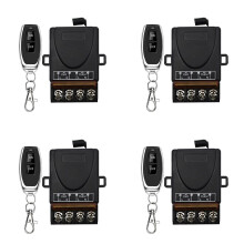 4X AC 220V 30A 1CH 433MHz Télécommande Sans Fil Interrupteur Relais RF Récepteur Marche/Arrêt Transmetteur pour Lampe D'Appareil Électrique