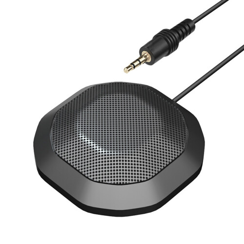 360 Omnidirectional Desktop Microphone, Black, 48KHz, 15cm 2
