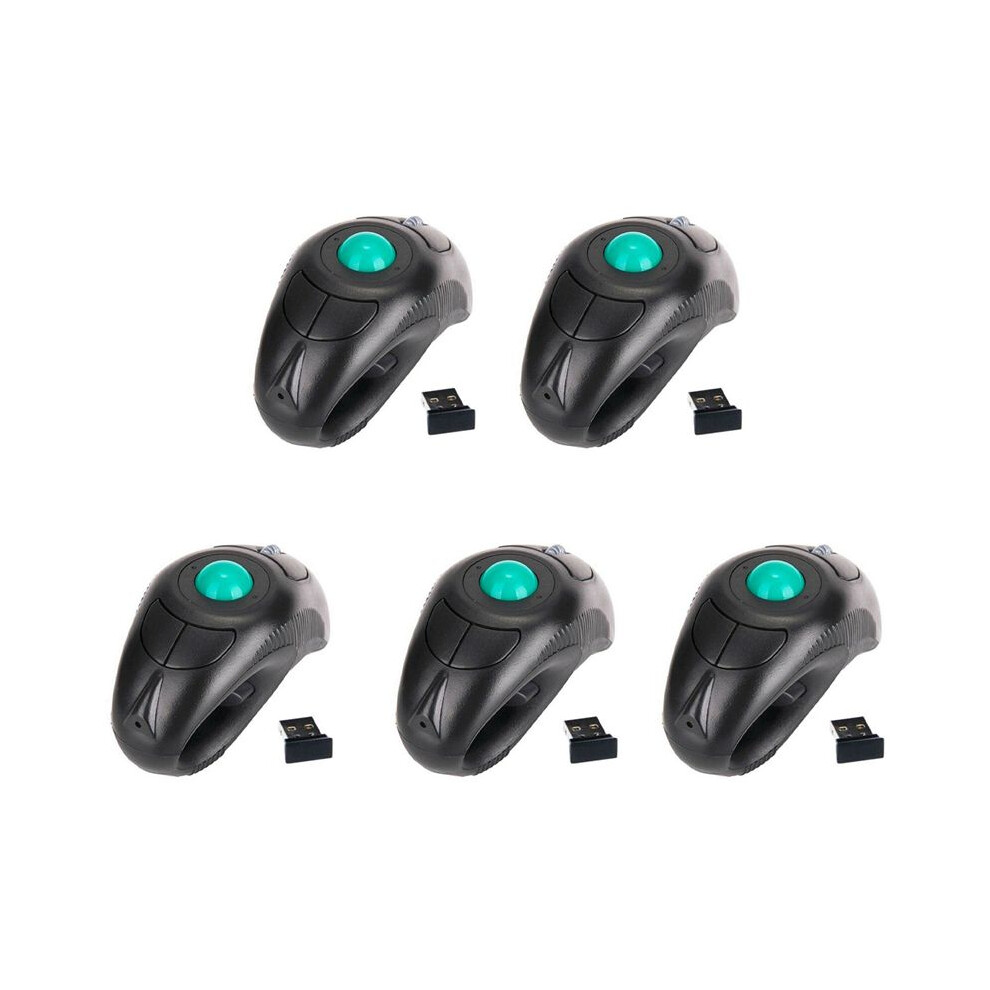 5X 2.4G Wireless Air Mouse Ergonomic Trackball Handheld Finger Usb Mouse Usb Optical Trackball Mice 6032760184335