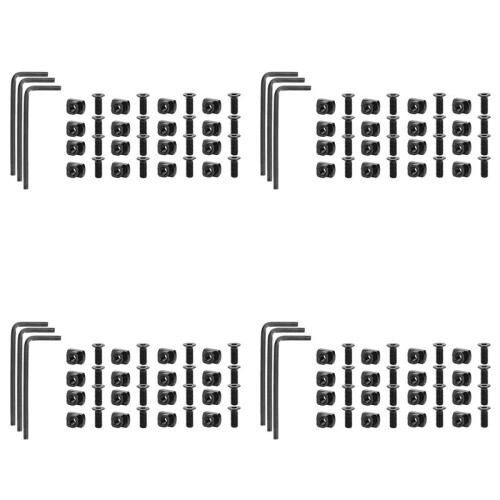 64 Pack M 4 T-Nut Metric Camming Screw Replacement Sets Compatible with Standard Rail Systems, with Thread Screws