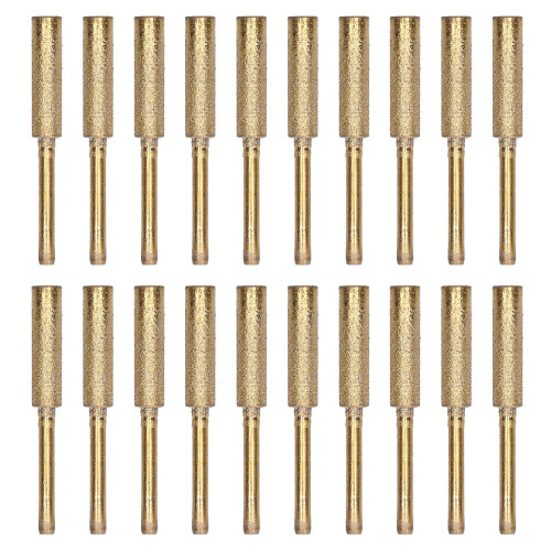 20Pcs Chainsaw Tool Kit Gold Burr Grinding Head 5.5mm Rustproof & Sharpener 1