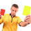Cartellini da arbitro di calcio, rossi e gialli, 10 pezzi 2