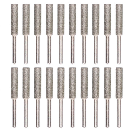 Chainsaw Sharpener Burr Set 20pcs Silver 5.5mm Rotating File Grinding Kit 2