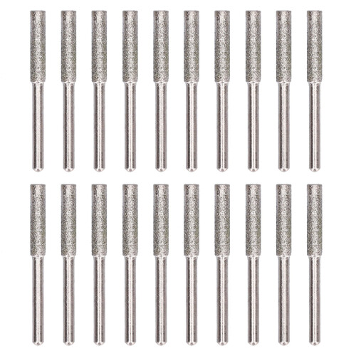 Chainsaw Sharpener Burrs 20Pcs Set Silver 4.8mm Grinding File Tool Replacement 1