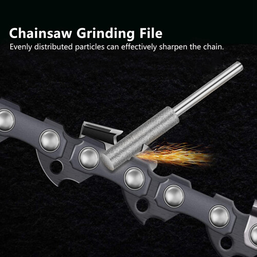 Chainsaw Sharpener Burrs 20Pcs Set Silver 4.8mm Grinding File Tool Replacement 2