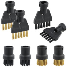 8PCS Steam Nylon Brass Wire Brush Tool Nozzles for SC1 SC2 SC3 SC4 SC5 SC7 CTK10 CTK20 Steam Cleaner Accessories
