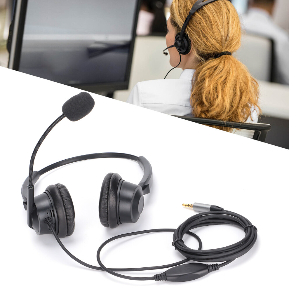 Aluminum Shell Binaural Headset With Microphone & 330 Rotatable Arms 6911391504531