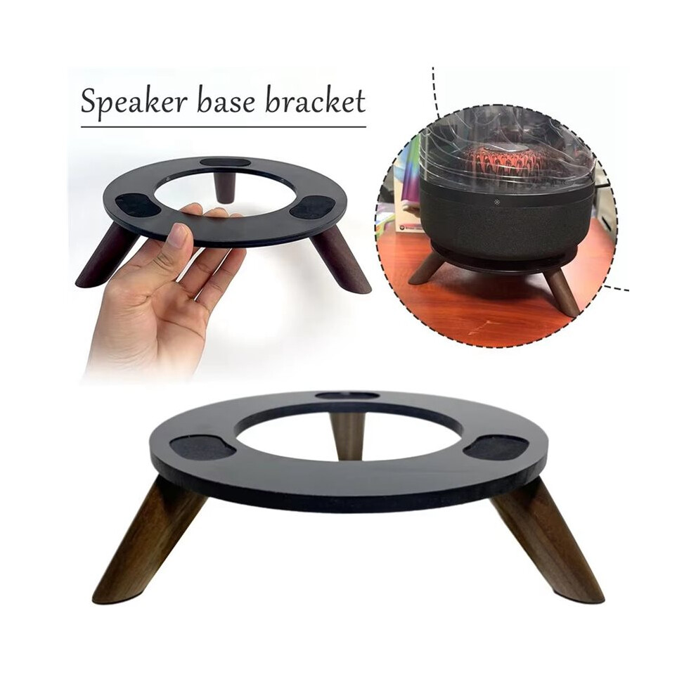 2X Solid Wood Base Thickened Nonslip Solid Wood Desktop Shock-Absorbing Audio Stand For Kardon Aura Studio Dark/Gray 6031862449823