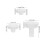 3Pcs Home Use Plastic Meat Grinder Gears Quiet Replacement Parts White 2