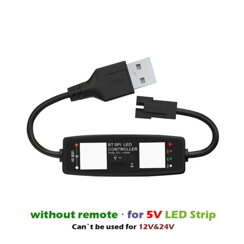 4X WS2812B LED Controller  APP Control Music Controller for SK6812 WS2811 WS2812 LED Pixel Light Strip USB 5V 1