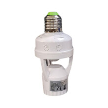 E27 PIR Détecteur de Mouvement Intelligent Interrupteur de Lumière Base de Lampe Douille de Lampe Temporisation Réglage Douille D'Ampoule