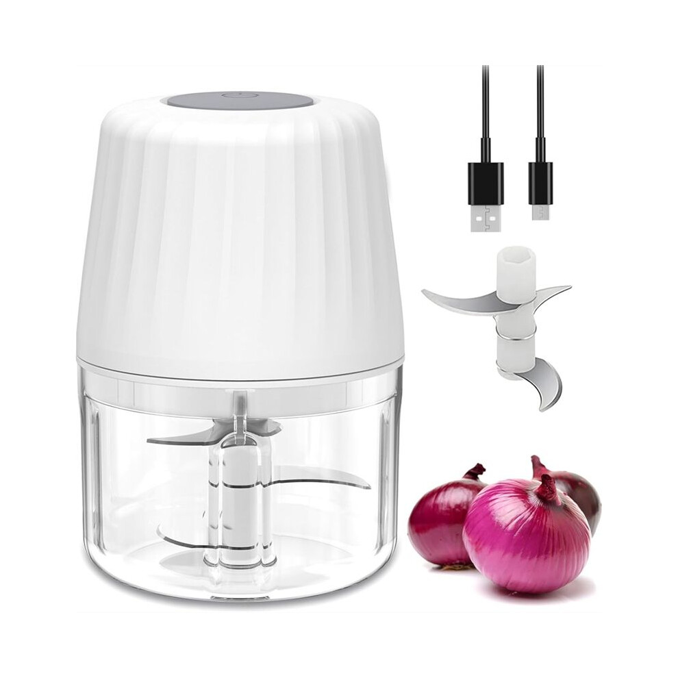 Garlic Chopper, 250Ml Small Food Processor Cordless 1 Cup,Battery Usb-C Rechargeable Electric Food Chopper Wireless 6031362728190