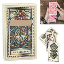 Tragbares Tarot-Kartenspiel, 10,3x6 cm, Englisch, Papier für Anfänger & Experten