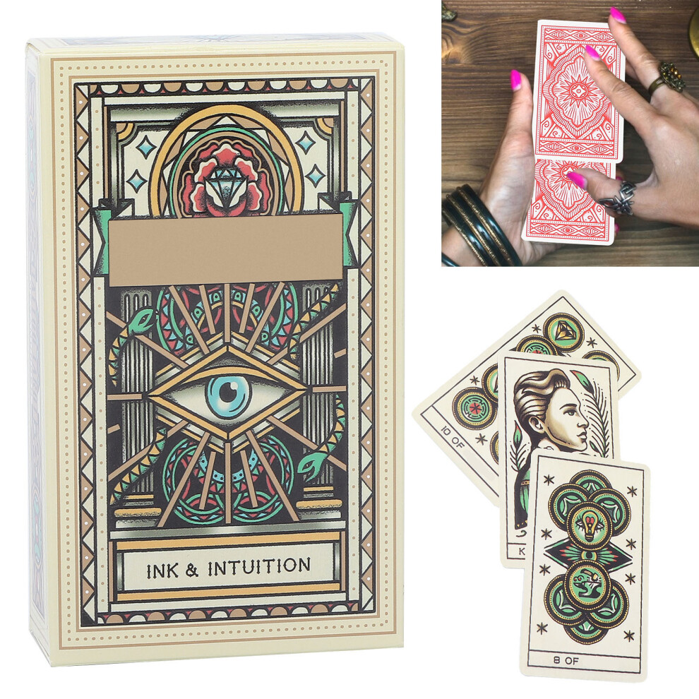 Portable Tarot Card Deck, 10.3x6cm, Interactive Game for All Skill Levels