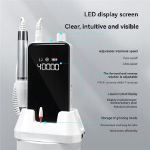 Nail Polisher Brushless Electric Polisher Nail Salon Polisher Portable Nail Filer Machine for Acrylic Gel Removal (EU)