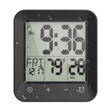 Orologio da Doccia Impermeabile con Timer da Bagno, Orologio da Parete Digitale con Conto Alla Rovescia, Supporto con Ventosa e Foro per Appendere,