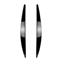 Car Front Headlight Cover Light Lamp Eyelid Eyebrow Trim ABS for Octavia MK3 2015-2017 Gloss Black