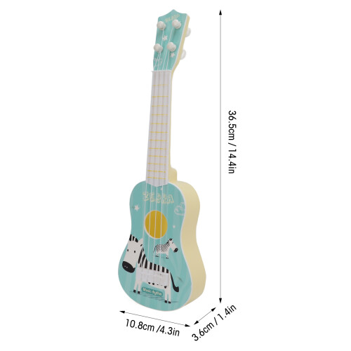 Blue Plastic Ukulele Toy for Kids, 4 Strings, 3-8 Years 1