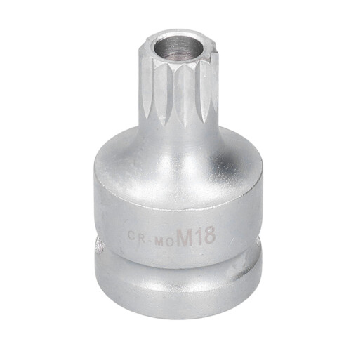 20mm M18 Triple Square Spline Bit Socket for Cars, Silver 1