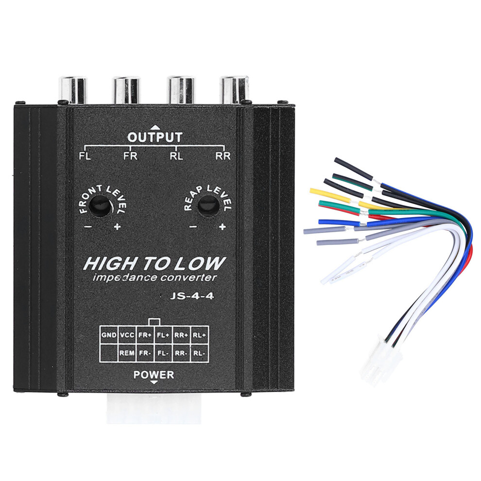 Car Stereo 12V 4 Channel Audio Impedance Converter High To Low Rca Line Filter 4621391505514