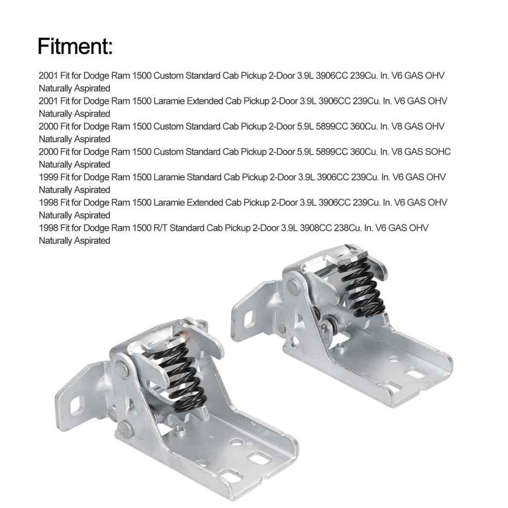 Dodge Ram 1500 Front Upper Door Hinges 98-01 Pair 7444352188000