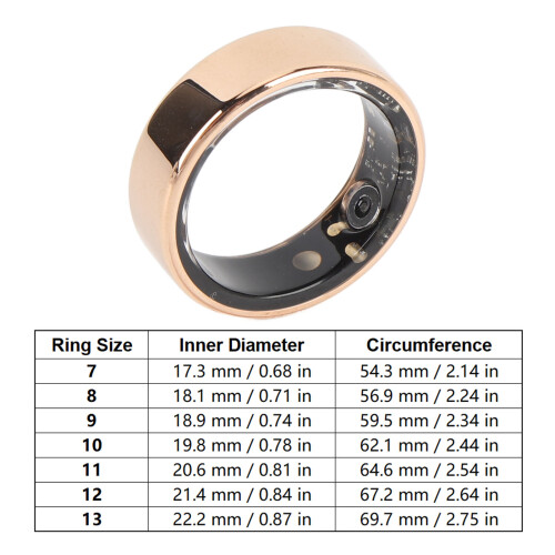 Bluetooth Smart Ring Gesundheits-Tracker IP68 wasserdicht 20mAh 18,9 mm 1