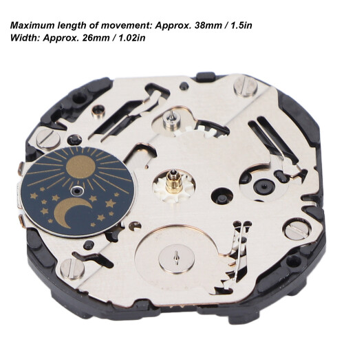 VX3H Alloy Watch Movement, Precise Quartz Replacement, 38mm 2