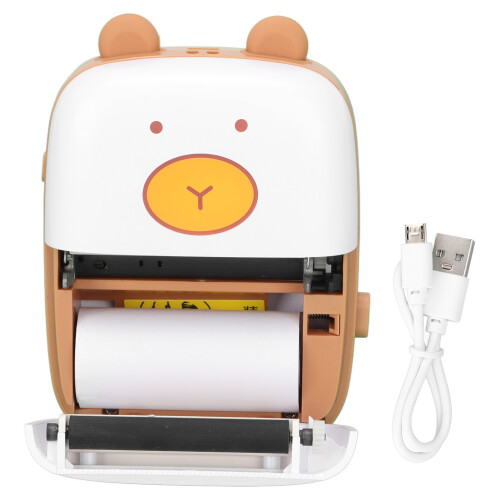 Cute Bear Shape Mini Wireless Printer 200dpi 57x30mm for Android/iOS 1