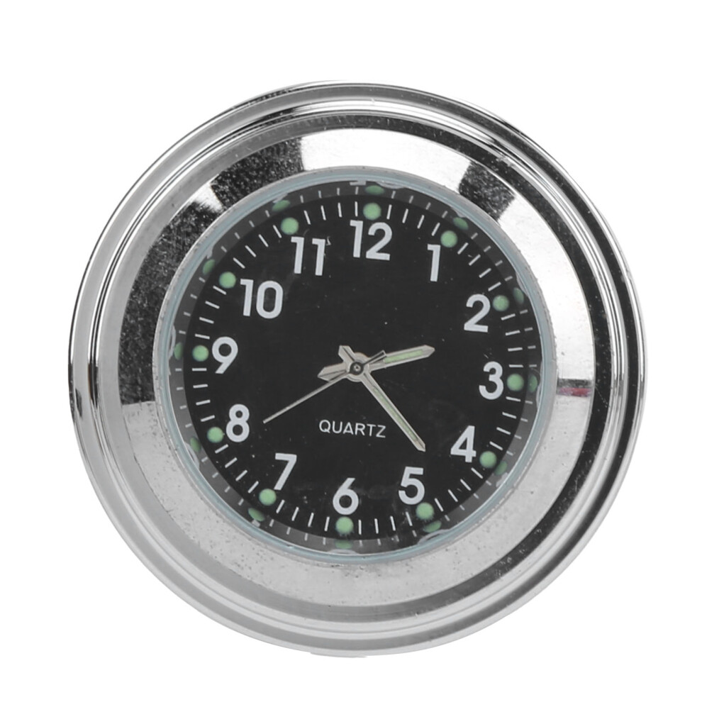Waterproof Aluminum Motorcycle Handlebar Clock 7/8In-1In Luminous Black 9481391507308