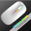 Rechargeable Bluetooth 5.0 Wireless Mouse Silent Click Ergonomic for Laptop Tablet PC White 5