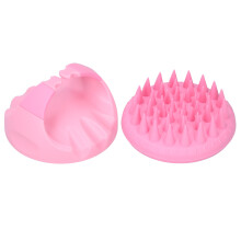 Multifunctional Pink Hair Scalp Massager for Dandruff & Deep Cleaning
