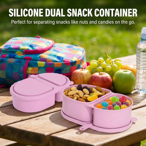 (Pink) Foldable Leak-Proof Silicone Sauce Box 2