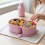 (Pink) Foldable Leak-Proof Silicone Sauce Box 6